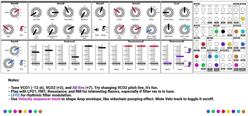 MiniBrute 2S triad preset